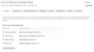 Zoho CRM para Google Apps