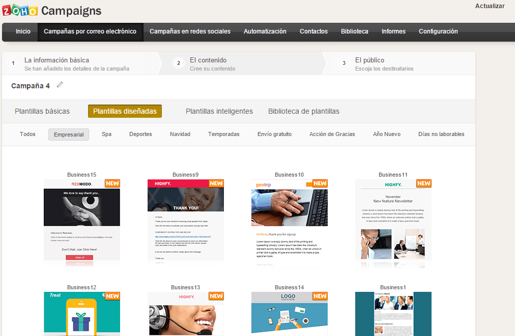infografía zoho campaigns