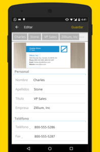 Edicion del contacto