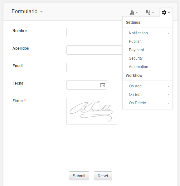 Creator es una aplicación de la suite de Zoho destinada a la creación de desarrollos y aplicaciones personalizadas. Hoy vamos a hablar de una opción muy interesante que podemos añadir con Zoho Creator, el campo de firma. Con esta que permite al usuario insertar su firma en un formulario. Esta funcionalidad, permite la validación de un cliente, sólo utilizando su firma digital ¿Para quién será útil? Para cualquier empresa cuyos procesos requieran una validación con la firma del cliente, como puede ser el caso de: Empresas de mensajería: confirmación de entrega. Empresas de seguros: partes. Empresas de reparación: firma de garantías. ¿Por qué es útil? Evitaremos el uso excesivo e innecesario de papel, lo que, tanto por ecología como por economía es siempre una ventaja. Además toda la documentación firmada, como siempre con Zoho, permanece a buen recaudo en la nube, por lo que aunque perdamos el dispositivo, siempre será posible demostrar que el trabajo está realizado. ¿Necesitamos un hardware específico? No, podremos realizar la firma en cualquier dispositivo. Tendremos la posibilidad de validar la firma, tanto en una pantalla táctil como utilizando el ratón.