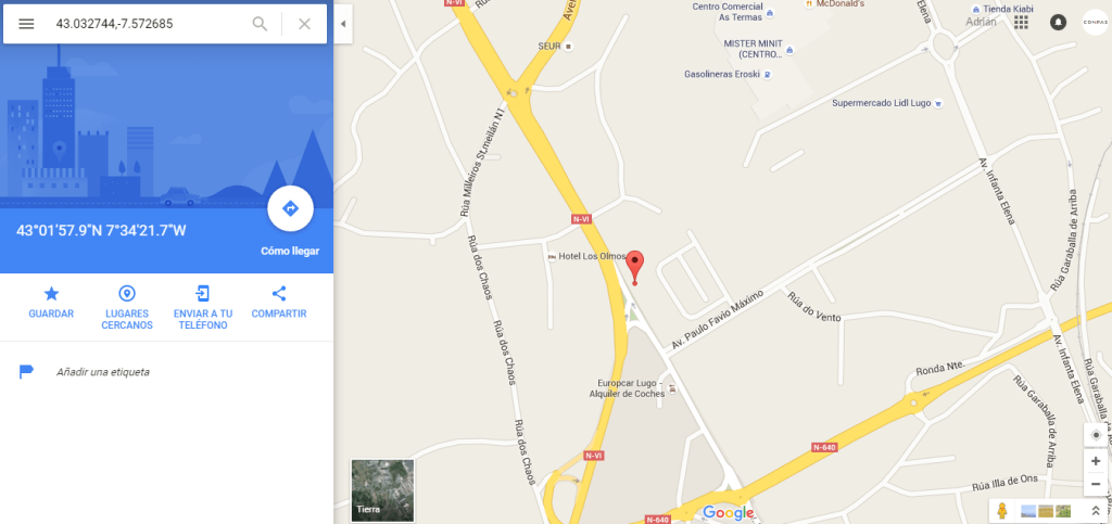 Localización exacta en Google Maps