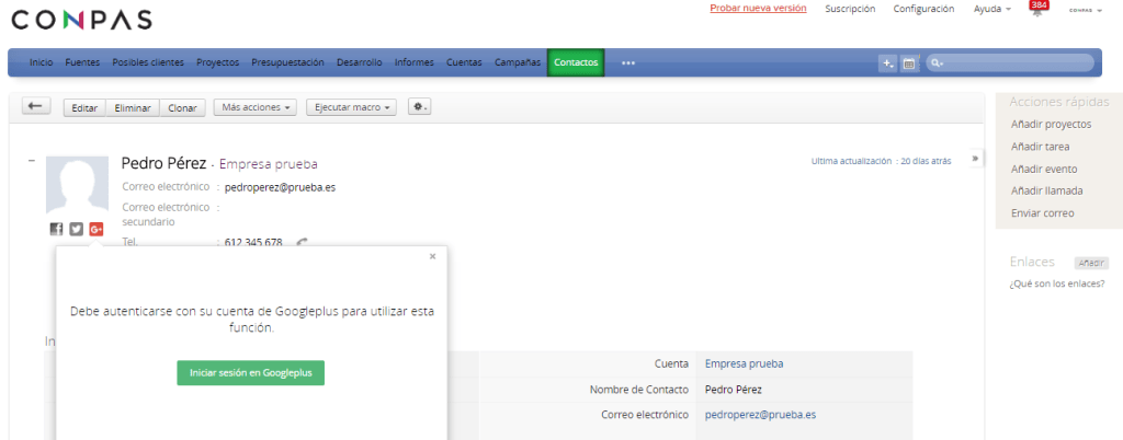 Introducción credenciales de Google+