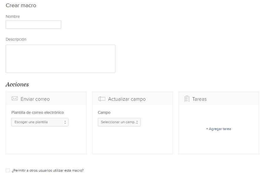Macros en Zoho CRM Macros en Zoho CRM