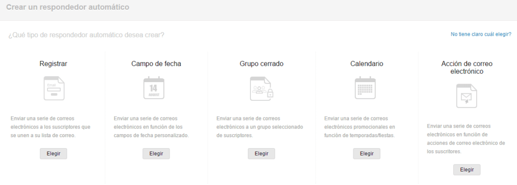 Respondedores automáticos en Zoho Campaigns
