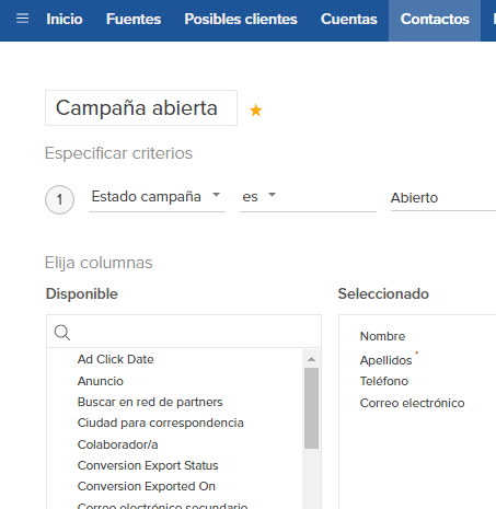 Vistas en Zoho CRM