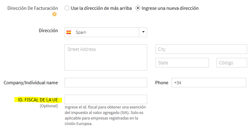 Id fiscal de la UE Id fiscal de la UE