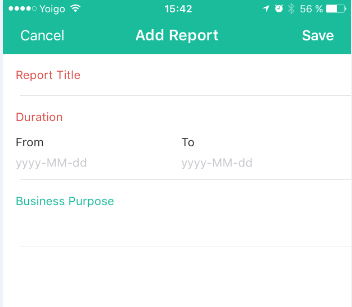 Añadir informe Zoho Expense Añadir informe Zoho Expense