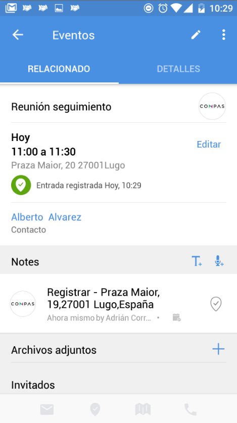 Registro eventos en Zoho CRM