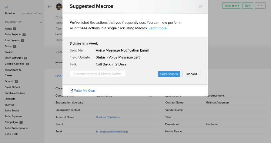 Sugerencias para macros