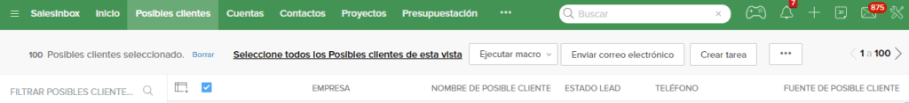 Actualización masiva en Zoho CRM