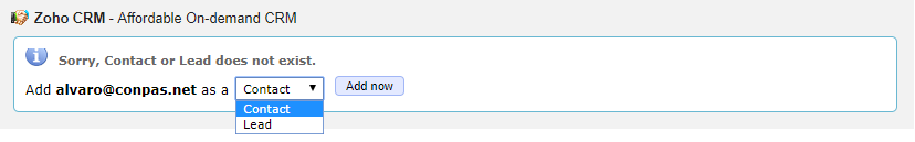 Añadir contacto al CRM