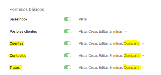 Compartir en Zoho CRM
