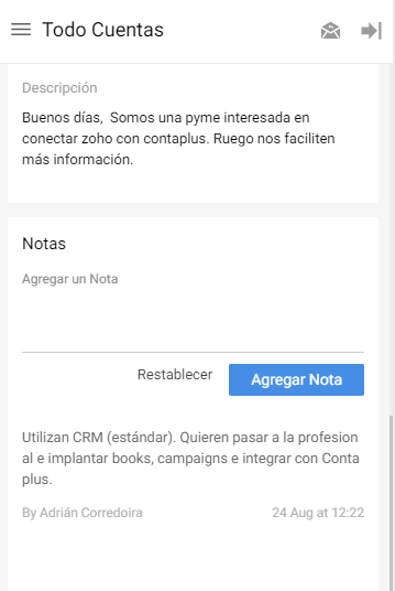 Nota rápida en Gmail Nota rápida en Gmail