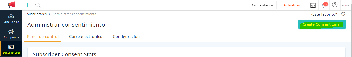 zoho campaings solicitar consentimiento