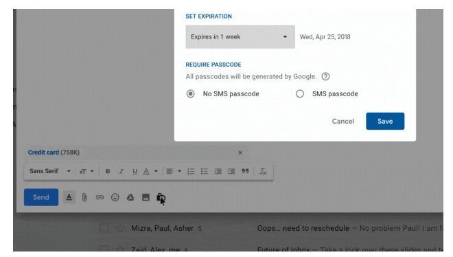captura de pantalla de la nueva interface de gmail