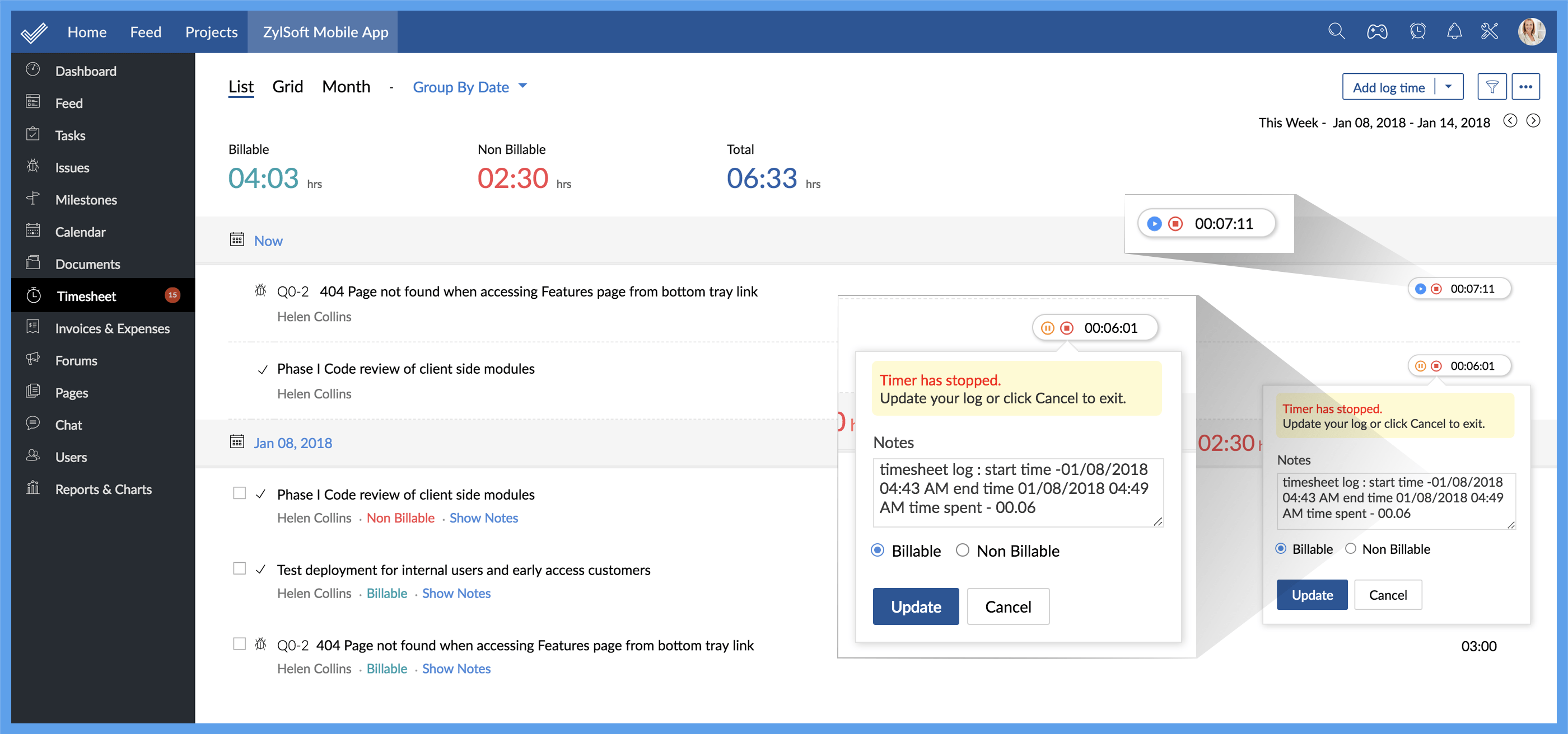 pausa y reanudación de tareas en zoho pr