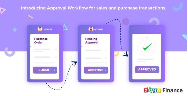 flujos de aprobacion en Zoho Books