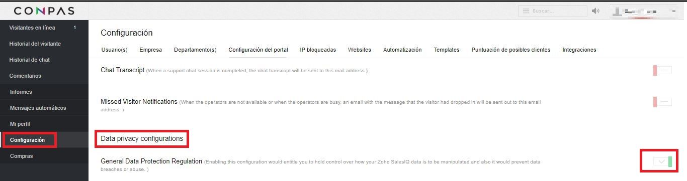 Sales IQ adaptado a la GDPR