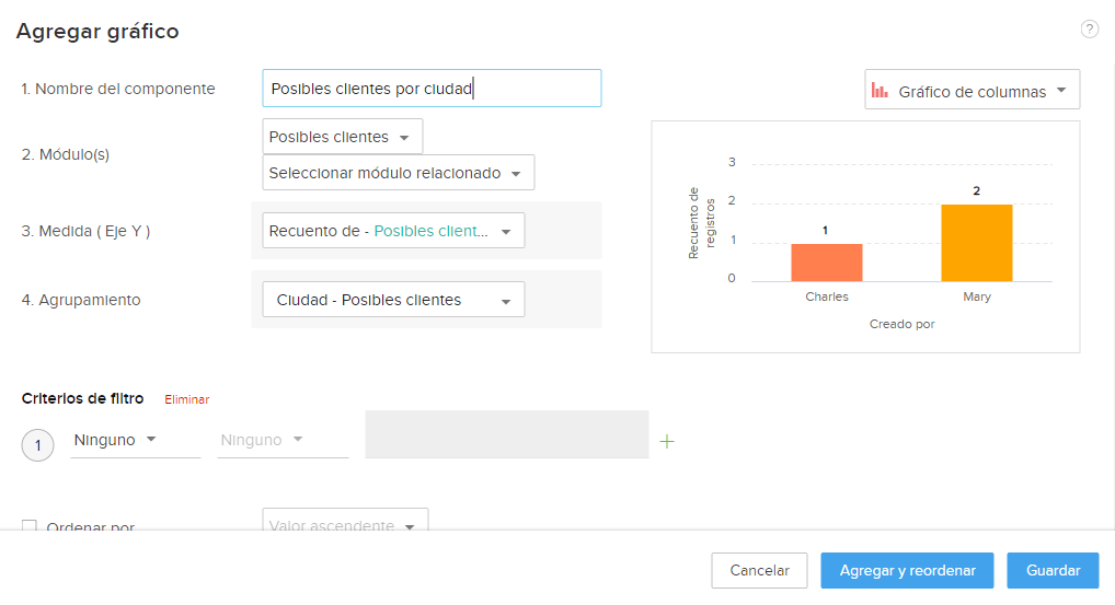 Configuración gráficos Configuración gráficos