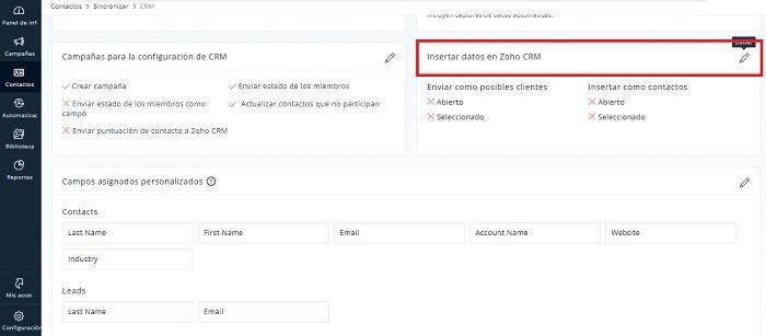 Cómo sincronizar las bajas de Zoho Campaigns con Zoho CRM